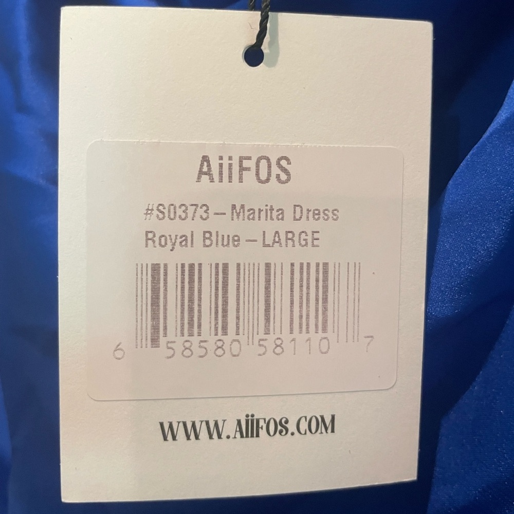 AIIFOS Blue Marita Mini Dress, NWT (L) - Picture 7 of 7